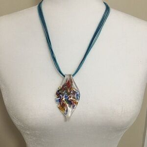 Necklace, beautiful glass